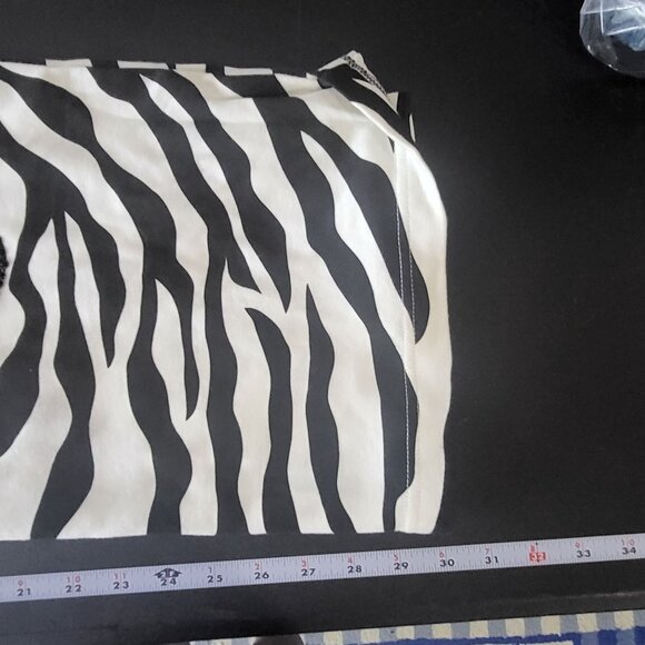 Sandylo Womens Zebra Embellished Shirt Size Small Art to Wear Funky Artsy Sequin - Picture 6 of 9